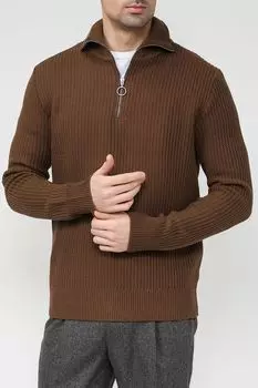 Хлопковый пуловер с воротником на молнии Strellson