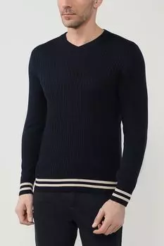 Хлопковый пуловер в рубчик D.Molina