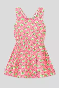 Хлопковый сарафан с принтом Пальмы Mayoral