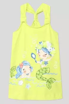 Хлопковый сарафан с принтом Русалки Mayoral