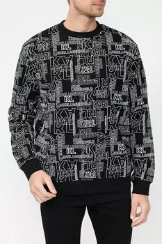 Хлопковый свитшот принтом бренда Karl Lagerfeld