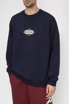 Хлопковый свитшот с логотипом бренда REEBOK