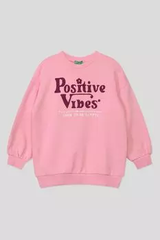 Хлопковый свитшот с надписью Benetton