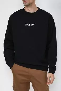 Хлопковый свитшот с надписью Replay