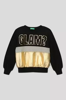 Хлопковый свитшот с принтом Benetton