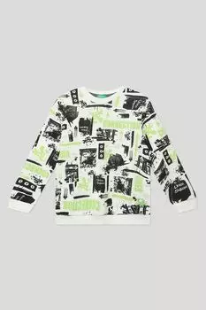 Хлопковый свитшот с принтом Benetton