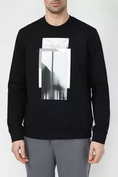 Хлопковый свитшот с принтом BOSS