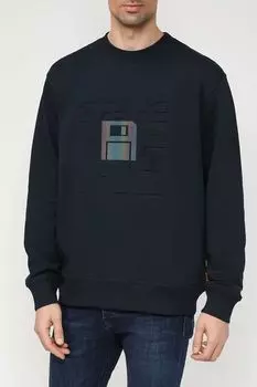 Хлопковый свитшот с принтом BOSS