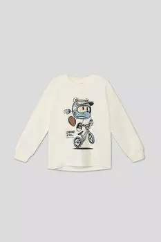 Хлопковый свитшот с принтом IDO