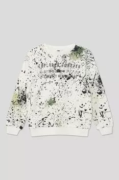 Хлопковый свитшот с принтом IDO