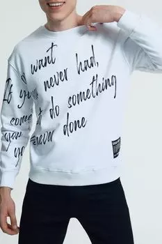 Хлопковый свитшот с принтом Loft