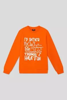 Хлопковый свитшот с принтом OVS