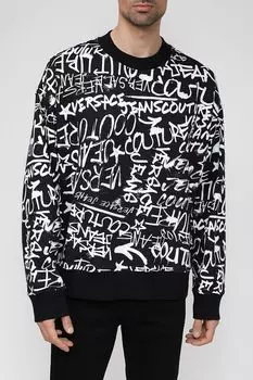 Хлопковый свитшот с принтом VERSACE JEANS COUTURE