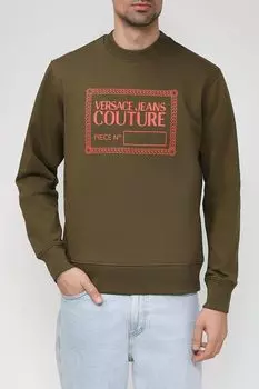 Хлопковый свитшот с принтом VERSACE JEANS COUTURE