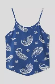 Хлопковый топ на бретельках с принтом OVS