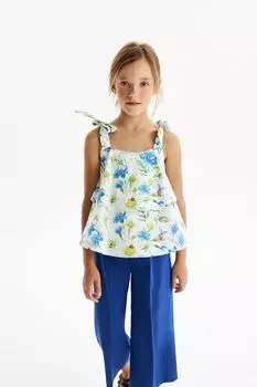 Хлопковый топ с цветочным принтом Silver Spoon Ceremony
