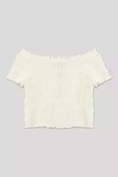 Хлопковый топ с открытыми плечами OVS