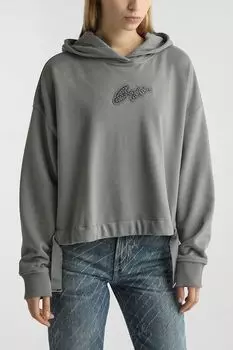 Худи хлопковое оверсайз кроя BOSS