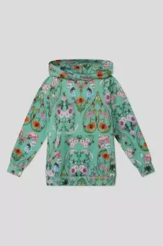 Худи хлопковое с цветочным принтом Molo