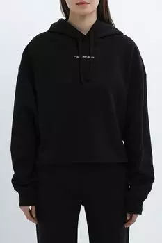 Худи хлопковое с капюшоном Calvin Klein Jeans