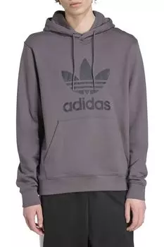 Худи хлопковое с карманом Adidas