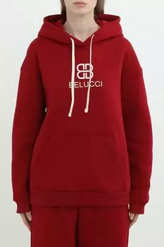 Худи хлопковое с карманом BELUCCI