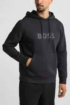 Худи хлопковое с карманом BOSS