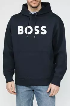 Худи хлопковое с карманом BOSS
