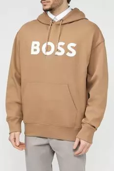 Худи хлопковое с карманом BOSS