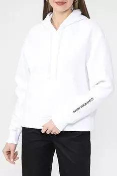 Худи хлопковое с карманом Calvin Klein Jeans