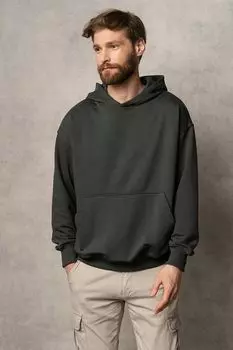 Худи хлопковое с карманом DTMD