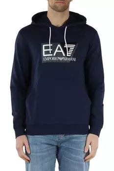Худи хлопковое с карманом Ea7
