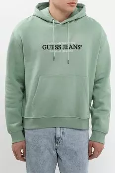 Худи хлопковое с карманом Guess Jeans
