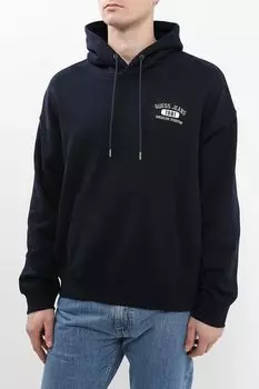 Худи хлопковое с карманом Guess Jeans