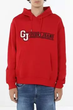 Худи хлопковое с карманом Guess Jeans