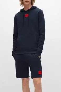 Худи хлопковое с карманом HUGO