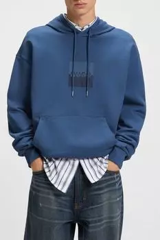 Худи хлопковое с карманом HUGO