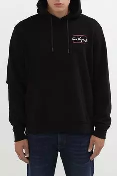 Худи хлопковое с карманом Karl Lagerfeld