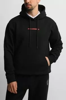 Худи хлопковое с карманом Karl Lagerfeld