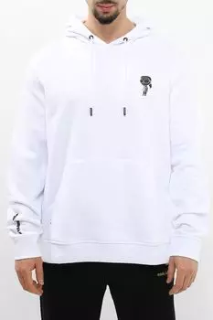 Худи хлопковое с карманом Karl Lagerfeld