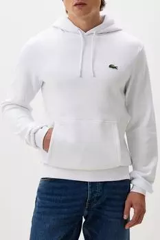 Худи хлопковое с карманом Lacoste