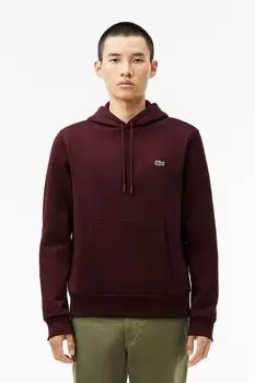 Худи хлопковое с карманом Lacoste