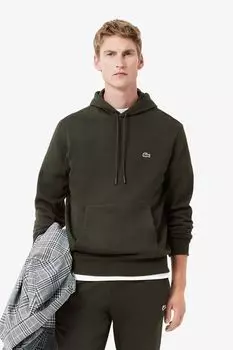 Худи хлопковое с карманом Lacoste