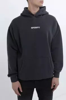 Худи хлопковое с карманом Superdry