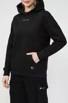 Худи хлопковое с карманом Tommy Jeans
