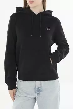 Худи хлопковое с карманом Tommy Jeans