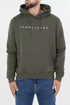 Худи хлопковое с карманом Tommy Jeans