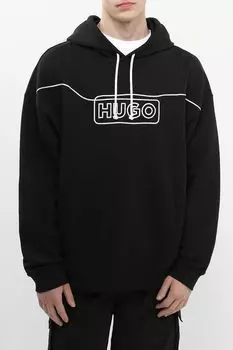 Худи хлопковое с логотипом HUGO BLUE