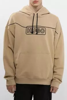 Худи хлопковое с логотипом HUGO BLUE