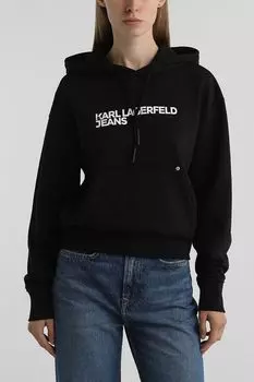 Худи хлопковое с логотипом Karl Lagerfeld Jeans